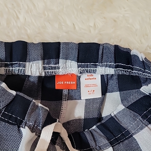 Joe Fresh, Black and White Checkered, Kids, Pajama Pants, Boy's, Size 6/7 - Picture 2 of 7